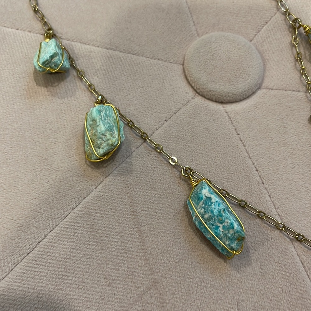 Raw Amazonite Adjustable Necklace - image 2